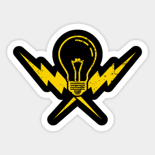 Cool Electrician Lightbulb Power Gift Sticker